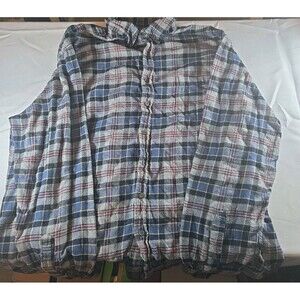 Croft & Barrow Shirt, Men's Size XL, Blue Gray, Plaid, Long Sleeve, Button Up